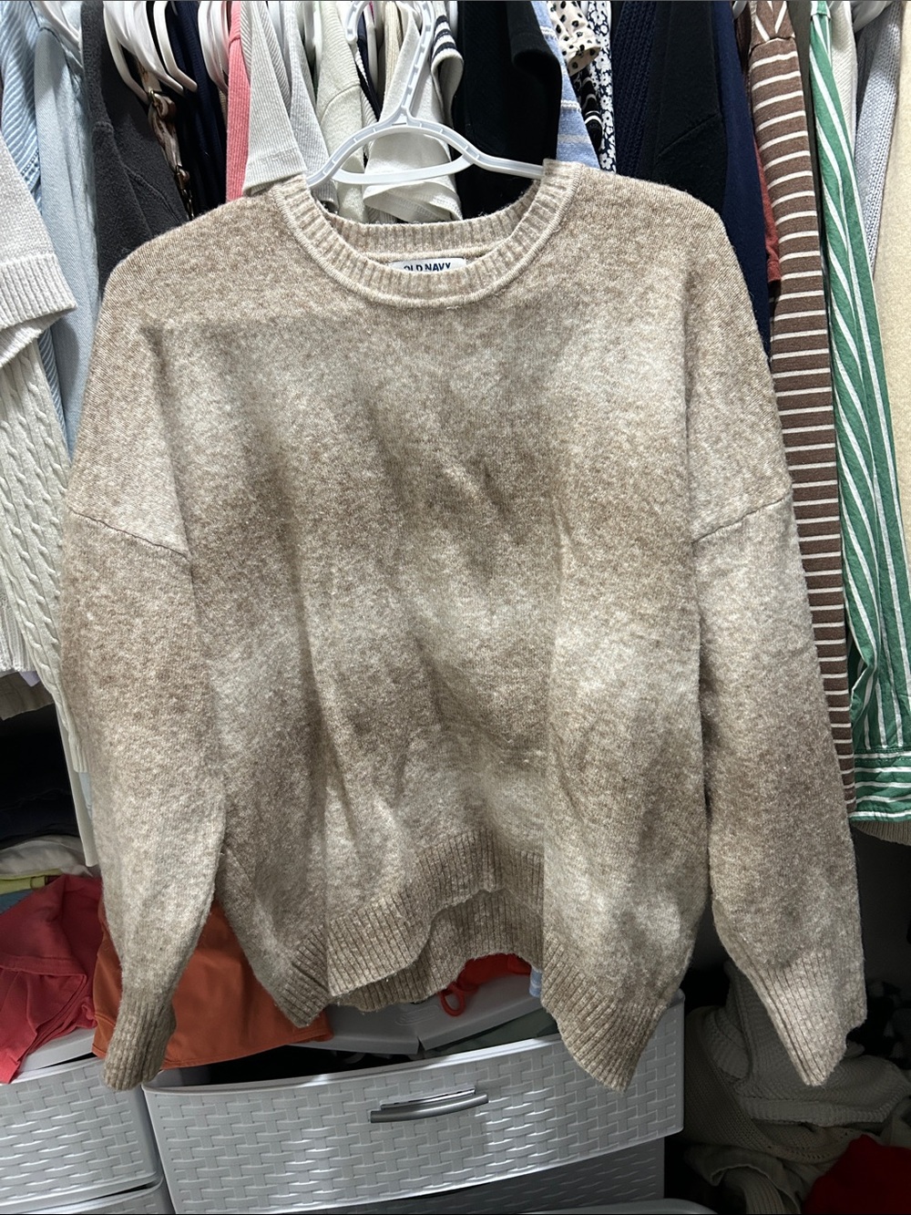 Old Navy Women’s Crewneck Sweater - Heather Oatmeal